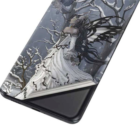 Fairy with Owl in Snow by Nene Thomas Galaxy S21 Plus 5G Skin